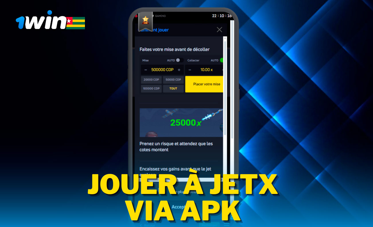 Comment jouer à JetX via 1Win apk