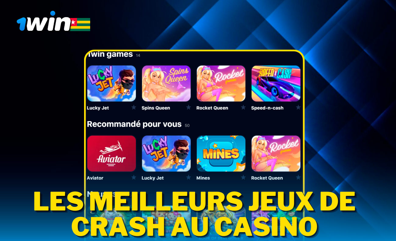 Les jeux Crash font partie des jeux les plus populaires du casino en ligne 1Win